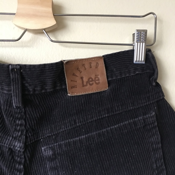 Lee Pants - ⚡️LEE Vintage black corduroy high-waist shorts